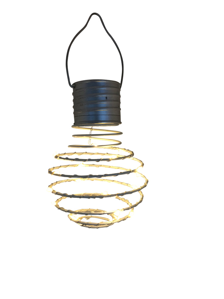 Solar Spiral LED-Hängelampe | weiss