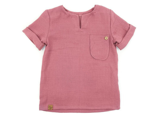 T-Shirt | Musselin | altrosa