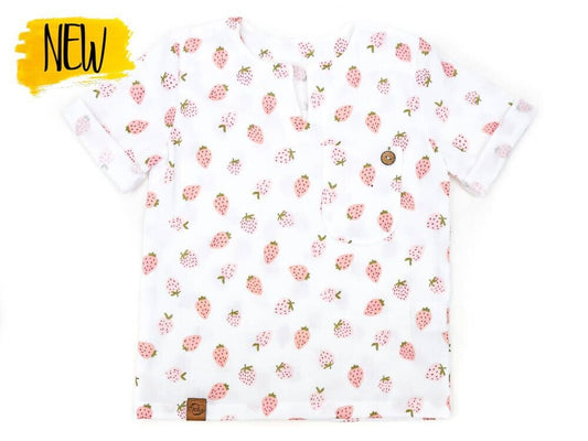 T-Shirt | Musselin | Erdbeere