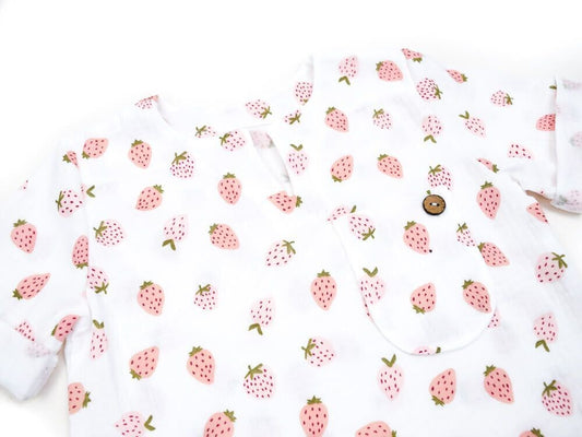 T-Shirt | Musselin | Erdbeere