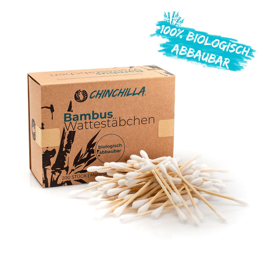Wattestäbchen, Bambus, nachhaltige Ohrenstäbchen