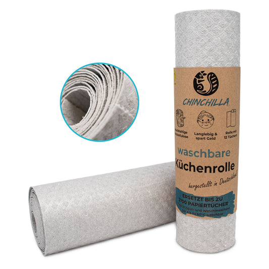 Küchenrolle nachhaltig, wiederverwendbare Küchentücher, Papierlose Küchenrolle