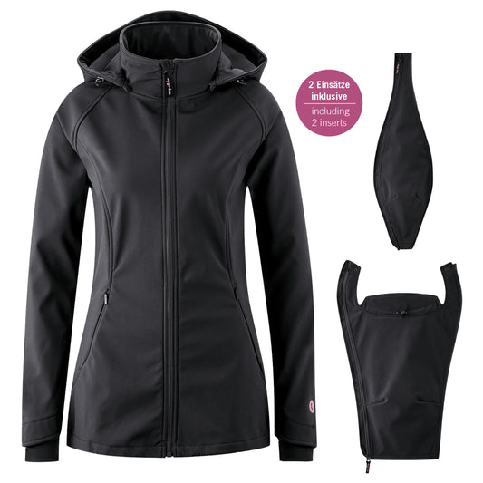 Mamalila Softshell Babywearing Jacket Allrounder | schwarz
