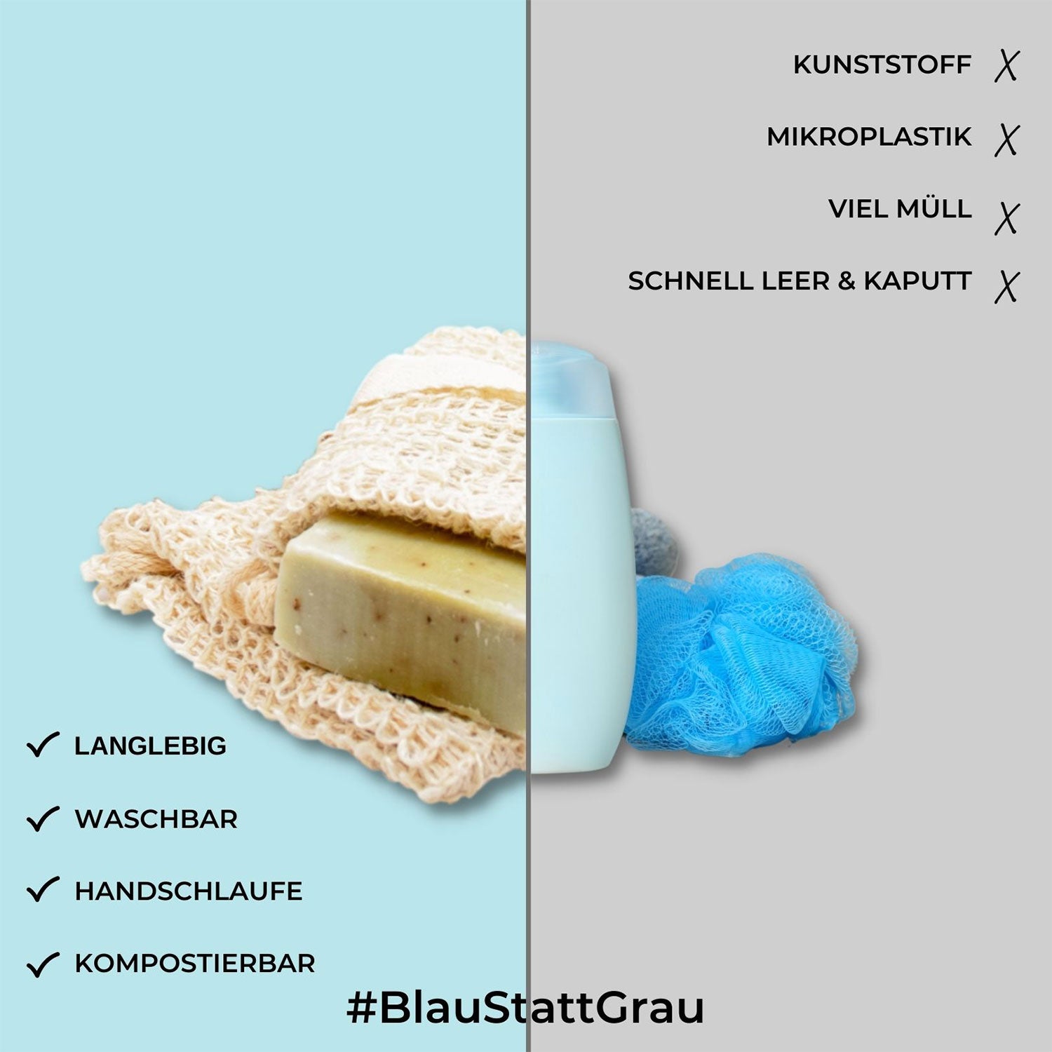 Seifensack, Peelinghandschuh, Schlaufe, Säckchen für Seife, Aufbewahrung für Seife, Seifenstück