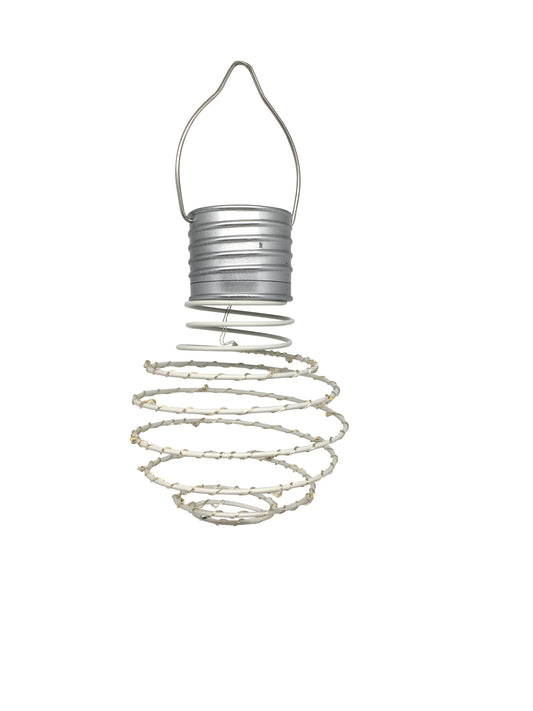 Solar Spiral LED-Hängelampe  weiss