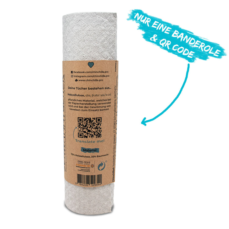 Küchenrolle nachhaltig, wiederverwendbare Küchentücher, Papierlose Küchenrolle