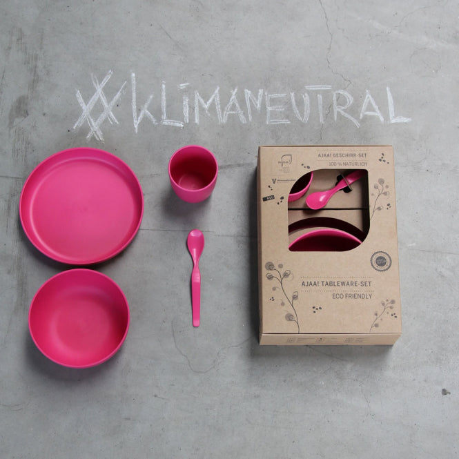 Geschirrset 4 teilig von Ajaa! | pink