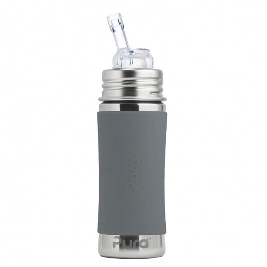 Pura Trinkhalmflasche 325ml Slate