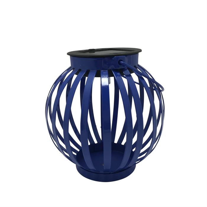 LED Solarlampe Metall | blau