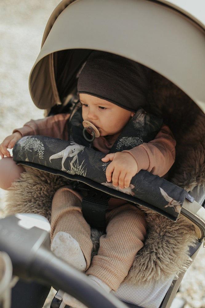 Griffschutz für Kinderwagen Universal, Bügelschoner | Makaszka - Vintage Flowers