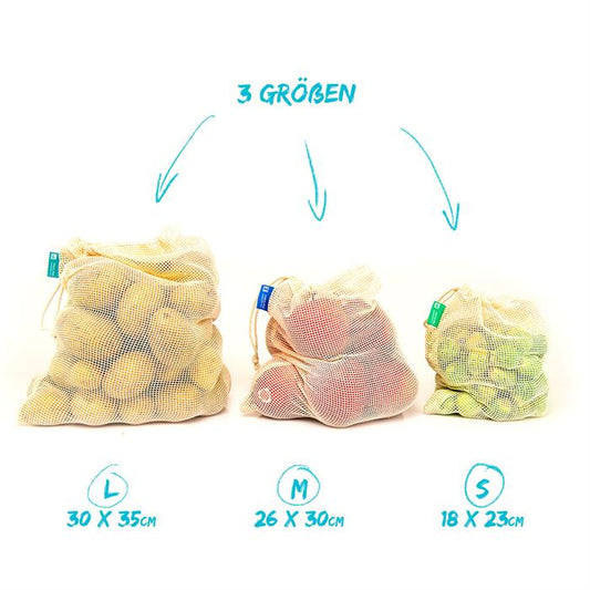 Obstbeutel aus 100% Biobaumwolle