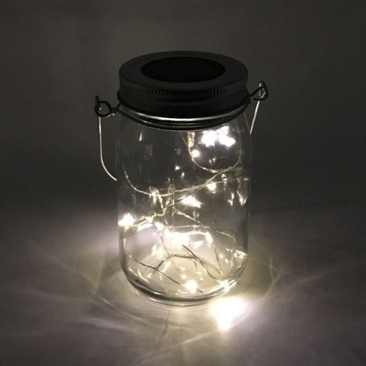 LED Solar Windlichtglas